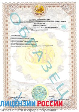 Образец сертификата соответствия (приложение) Кизел Сертификат ISO 14001